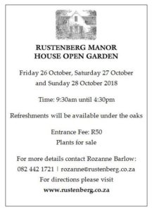 Rustenberg Open Garden 2018